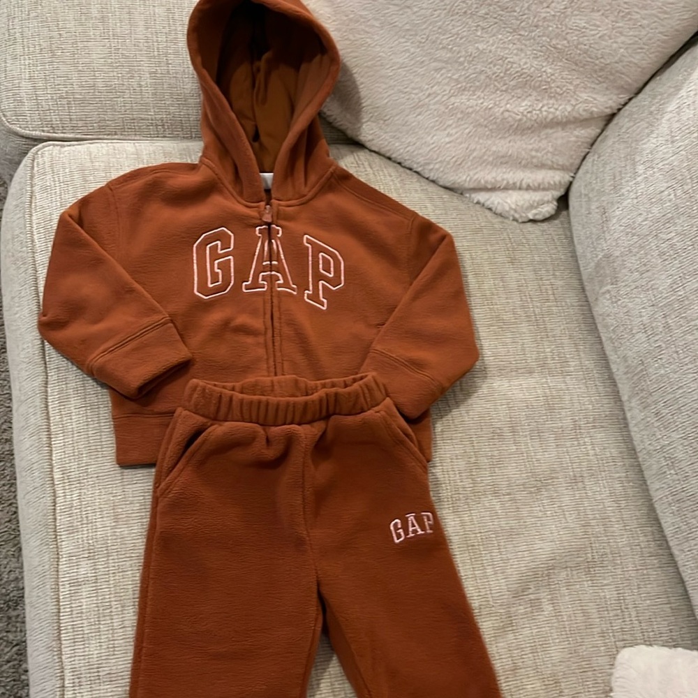 Toddler girl 3T matching fleece jacket & sweatpants by Gap